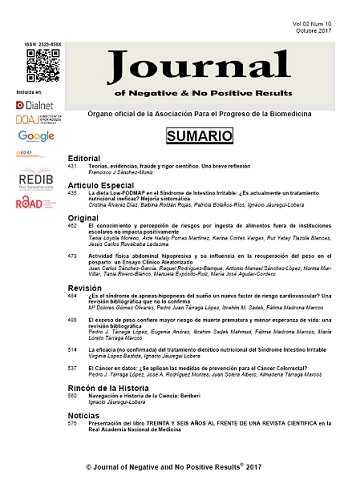 					Ver Vol. 2 Núm. 10: (Octubre 2017) JONNPR 2017;2(10):431-576
				